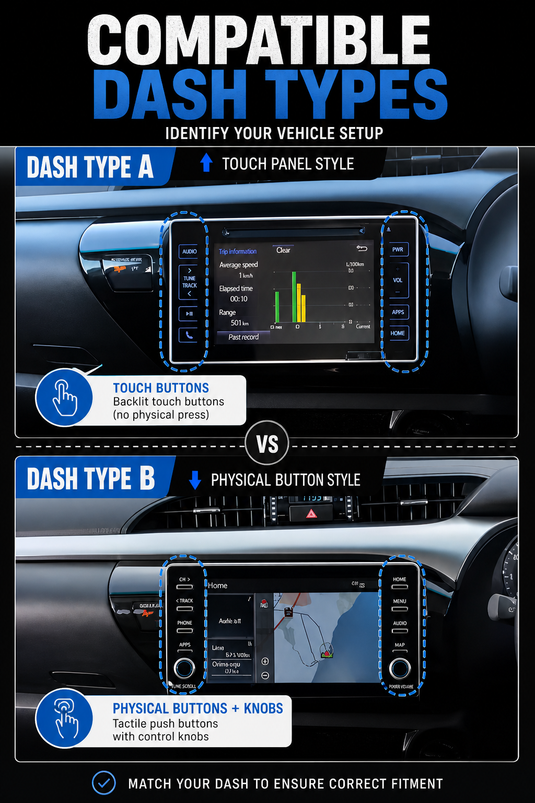 Toyota Hilux N80 / SR5 (2014-2022) Plug & Play Head Unit Upgrade Kit: Car Radio with Wireless & Wired Apple CarPlay & Android Auto