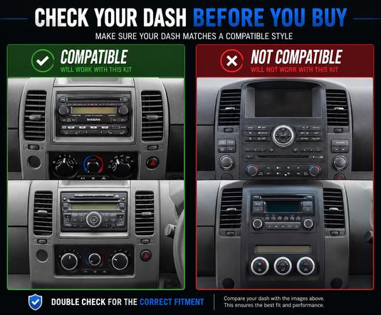 Nissan Navara / D40 (2006-2012) Plug & Play Head Unit Upgrade Kit: Car Radio with Wireless & Wired Apple CarPlay & Android Auto