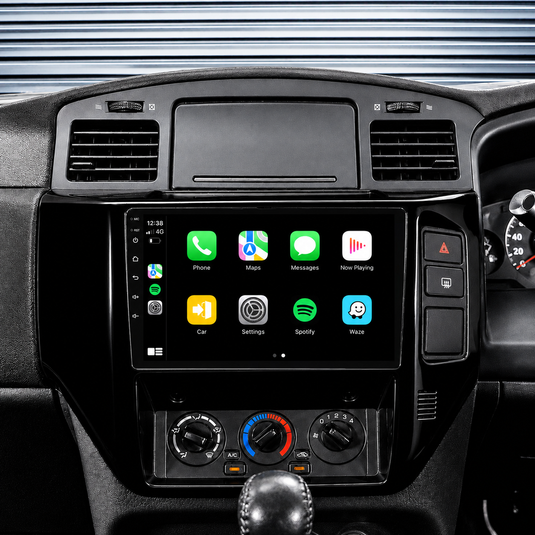 Nissan Patrol GLOSS BLACK (2004-2015) Plug & Play Head Unit Upgrade Kit: Car Radio with Wireless & Wired Apple CarPlay & Android Auto