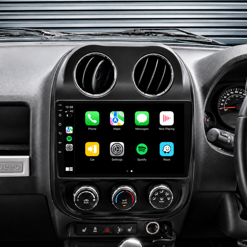 Load image into Gallery viewer, Jeep Compass / Patriot (2010-2016) Plug &amp; Play Head Unit Upgrade Kit: Car Radio with Wireless &amp; Wired Apple CarPlay &amp; Android Auto
