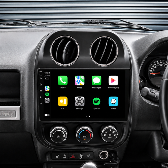 Jeep Compass / Patriot (2010-2016) Plug & Play Head Unit Upgrade Kit: Car Radio with Wireless & Wired Apple CarPlay & Android Auto