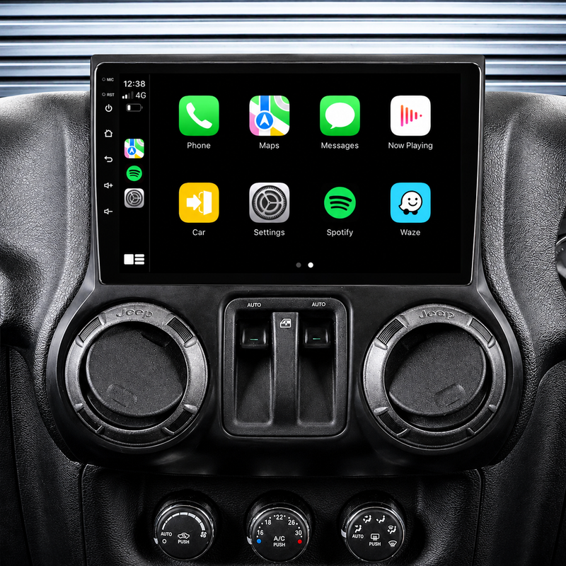 Load image into Gallery viewer, Jeep Wrangler (2015-2016) Plug &amp; Play Head Unit Upgrade Kit: Car Radio with Wireless &amp; Wired Apple CarPlay &amp; Android Auto

