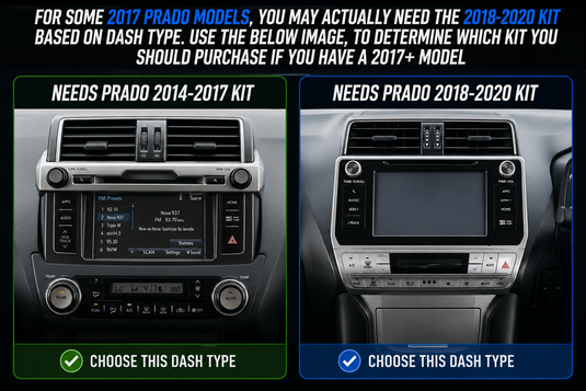 Toyota Prado 150 (2014-2017) Plug & Play Head Unit Upgrade Kit: Car Radio with Wireless & Wired Apple CarPlay & Android Auto