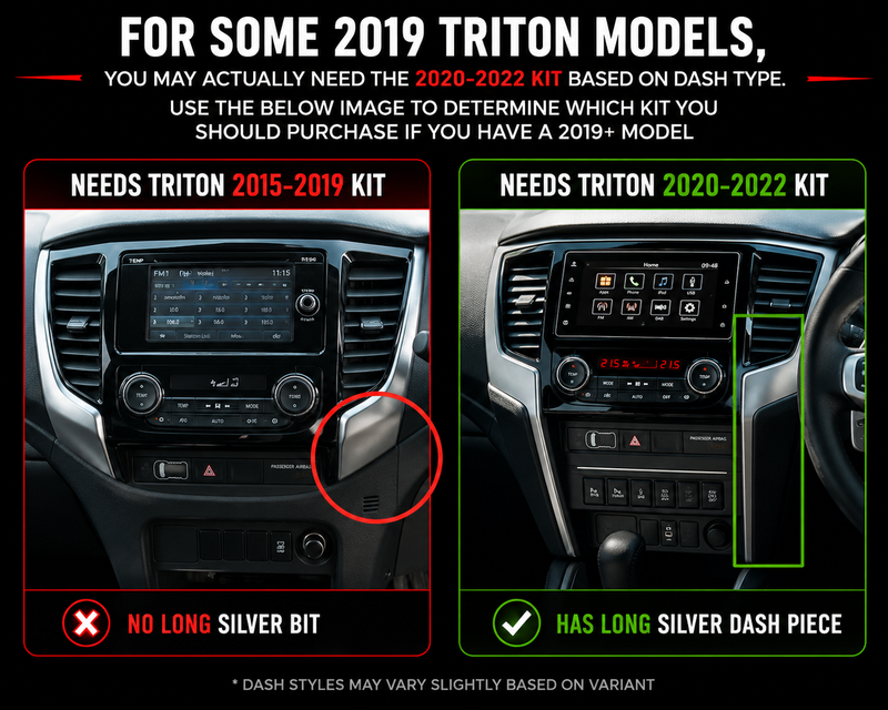 Load image into Gallery viewer, Mitsubishi Triton AUTO AC (2015-2019) Plug &amp; Play Head Unit Upgrade Kit: Car Radio with Wireless &amp; Wired Apple CarPlay &amp; Android Auto
