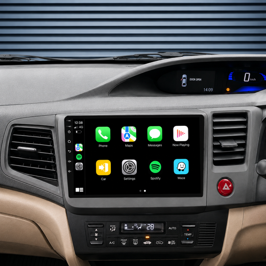 Honda Civic (2012-2015) Plug & Play Head Unit Upgrade Kit: Car Radio with Wireless & Wired Apple CarPlay & Android Auto