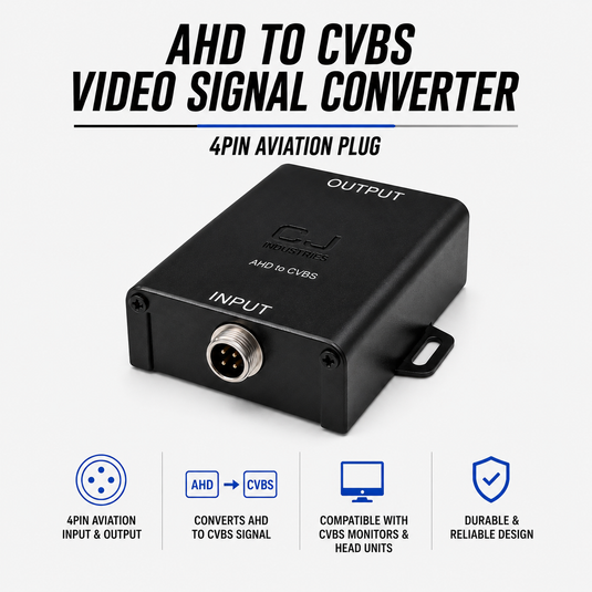 CJ INDUSTRIES AHD to CVBS Video Signal Convertor - 4pin Aviation Plug