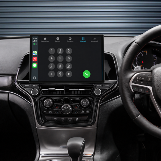 Jeep Grand Cherokee 13.1" HD Large Screen (2014-2022) Plug & Play Head Unit Upgrade Kit: Car Radio with Wireless & Wired Apple CarPlay & Android Auto