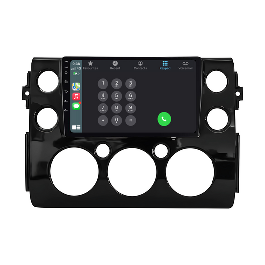 Toyota FJ CRUISER BLACK (2007-2015) Plug & Play Head Unit Upgrade Kit: Car Radio with Wireless & Wired Apple CarPlay & Android Auto