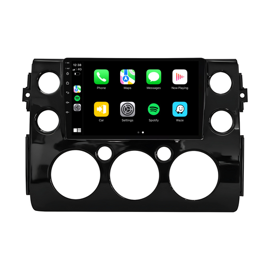 Toyota FJ CRUISER BLACK (2007-2015) Plug & Play Head Unit Upgrade Kit: Car Radio with Wireless & Wired Apple CarPlay & Android Auto