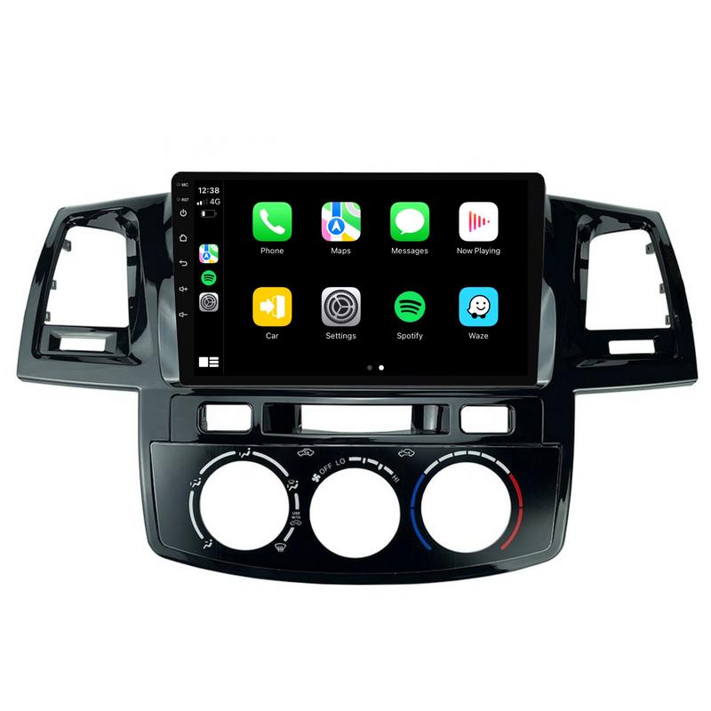 Load image into Gallery viewer, Toyota Hilux / N70 Manual AC (2005-2014) Plug &amp; Play Head Unit Upgrade Kit: Car Radio with Wireless &amp; Wired Apple CarPlay &amp; Android Auto
