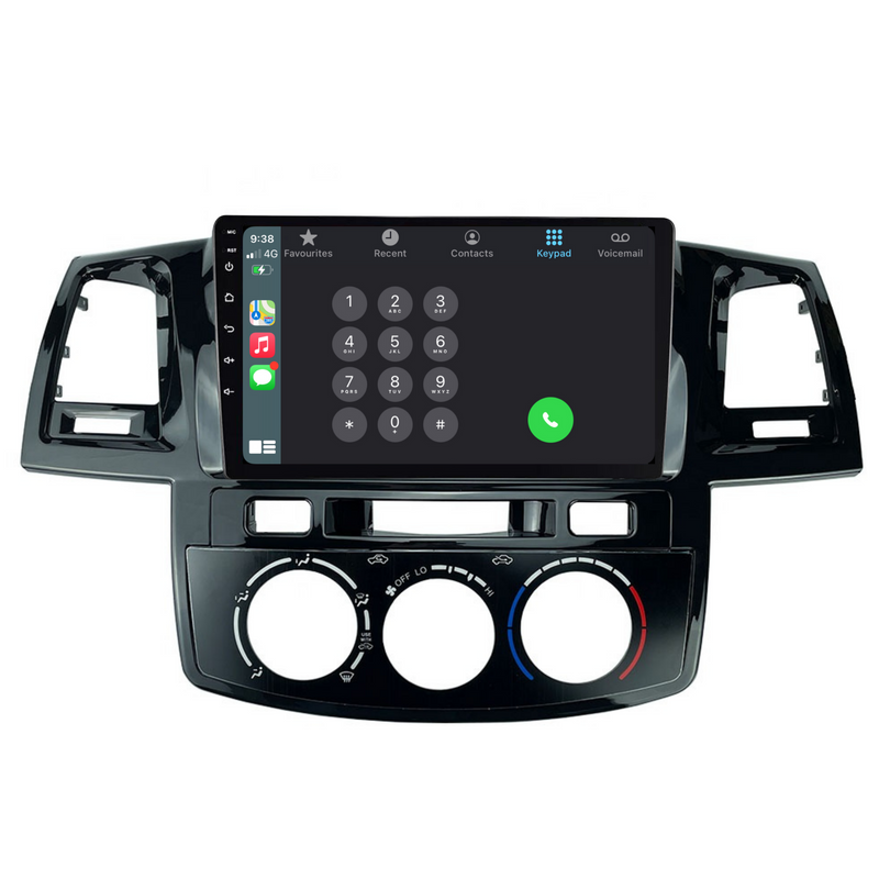 Load image into Gallery viewer, Toyota Hilux / N70 Manual AC (2005-2014) Plug &amp; Play Head Unit Upgrade Kit: Car Radio with Wireless &amp; Wired Apple CarPlay &amp; Android Auto
