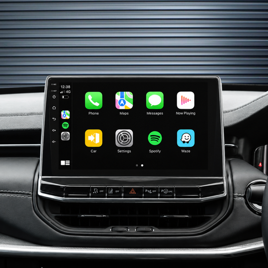 Jeep Compass (2021-2024) Plug & Play Head Unit Upgrade Kit: Car Radio with Wireless & Wired Apple CarPlay & Android Auto