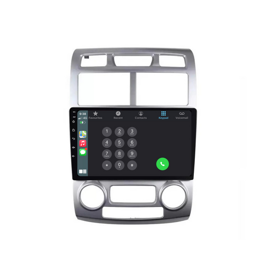 Kia Sportage (2005-2010) Plug & Play Head Unit Upgrade Kit: Car Radio with Wireless & Wired Apple CarPlay & Android Auto