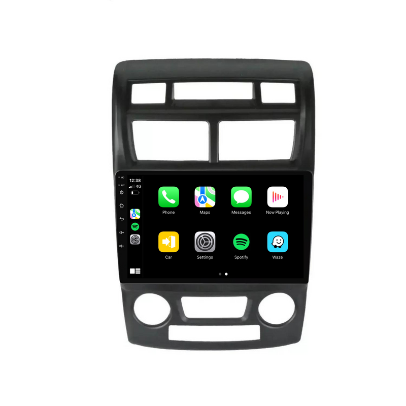 Load image into Gallery viewer, Kia Sportage (AUTO AC) (2007-2010) Plug &amp; Play Head Unit Upgrade Kit: Car Radio with Wireless &amp; Wired Apple CarPlay &amp; Android Auto
