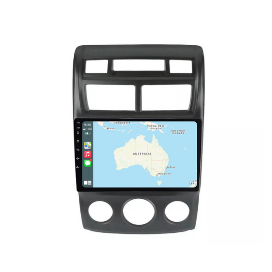 Kia Sportage (MANUAL AC) (2007-2010) Plug & Play Head Unit Upgrade Kit: Car Radio with Wireless & Wired Apple CarPlay & Android Auto