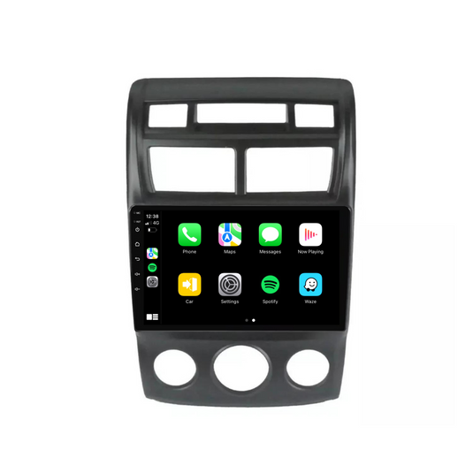 Kia Sportage (MANUAL AC) (2007-2010) Plug & Play Head Unit Upgrade Kit: Car Radio with Wireless & Wired Apple CarPlay & Android Auto