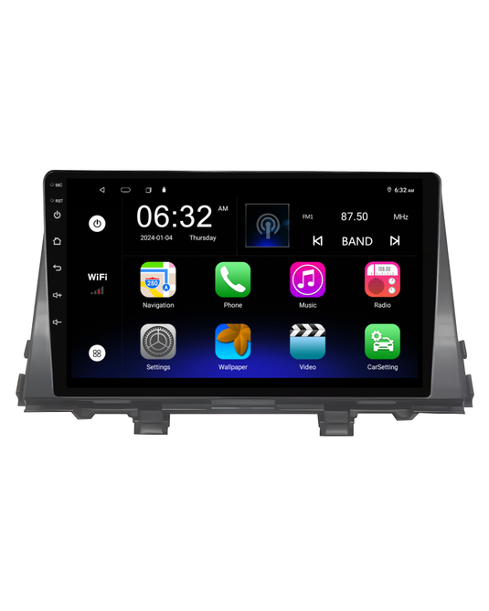 Kia Picanto (2016-2024) Plug & Play Head Unit Upgrade Kit: Car Radio with Wireless & Wired Apple CarPlay & Android Auto