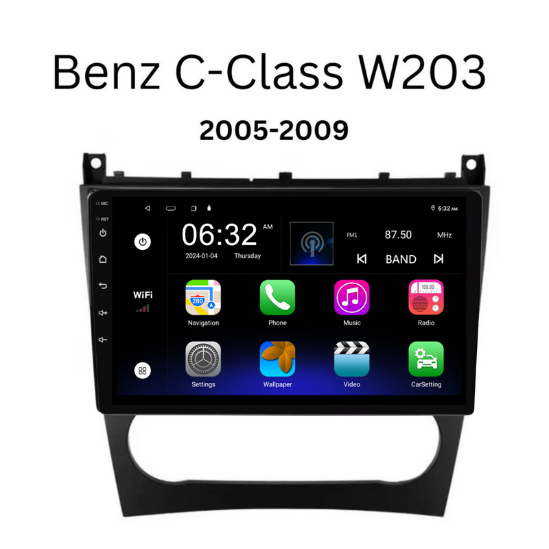 Load image into Gallery viewer, Mercedes Benz C-Class / W203 (2005-2009) Plug &amp; Play Head Unit Upgrade Kit: Car Radio with Wireless &amp; Wired Apple CarPlay &amp; Android Auto
