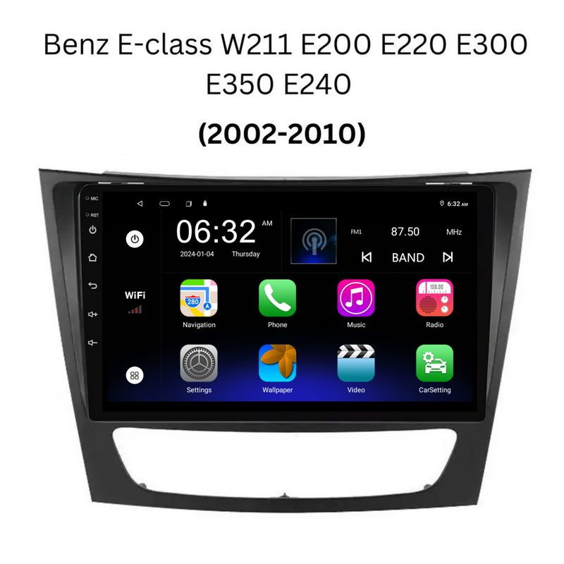Load image into Gallery viewer, Mercedes Benz E-Class W211 (2002-2010) Plug &amp; Play Head Unit Upgrade Kit: Car Radio with Wireless &amp; Wired Apple CarPlay &amp; Android Auto
