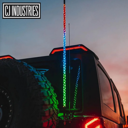 LED RGB 4x4 Antenna Whip Lights (3,4,5,6 Foot)