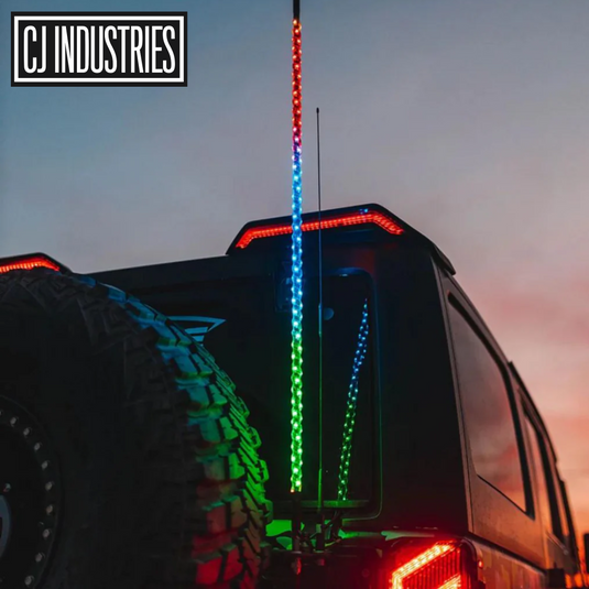 LED RGB 4x4 Antenna Whip Lights (3,4,5,6 Foot)