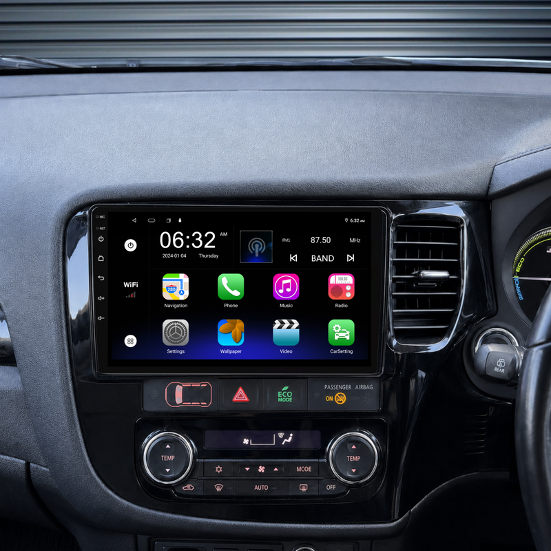 Load image into Gallery viewer, Mitsubishi Outlander (2012-2020) Plug &amp; Play Head Unit Upgrade Kit: Car Radio with Wireless &amp; Wired Apple CarPlay &amp; Android Auto
