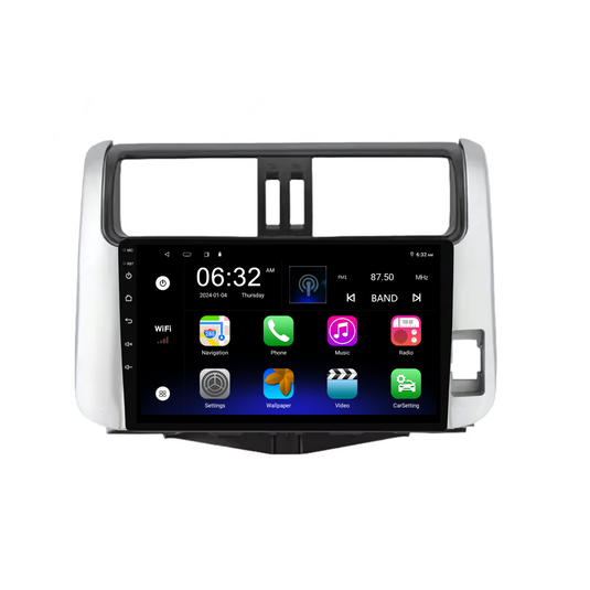 Toyota Prado (2010-2013) Plug & Play Head Unit Upgrade Kit: Car Radio with Wireless & Wired Apple CarPlay & Android Auto
