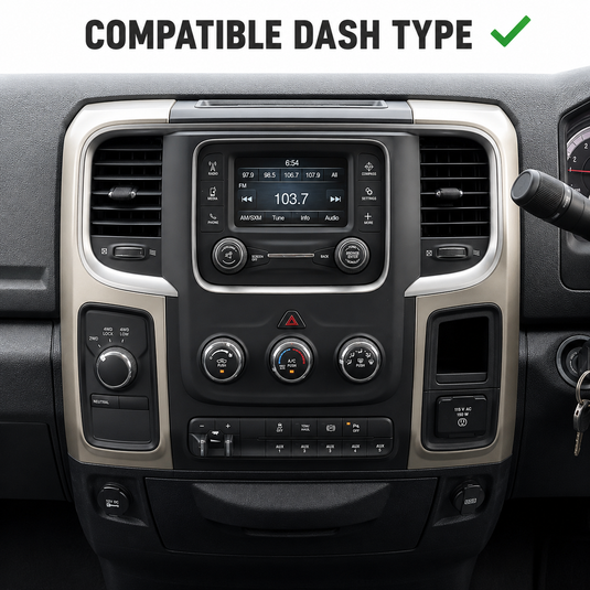 Dodge RAM 1500/5500 (2013-2019) Plug & Play Head Unit Upgrade Kit: Car Radio with Wireless & Wired Apple CarPlay & Android Auto