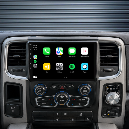 Dodge RAM 1500/2500 (2013-2019) Plug & Play Head Unit Upgrade Kit: Car Radio with Wireless & Wired Apple CarPlay & Android Auto