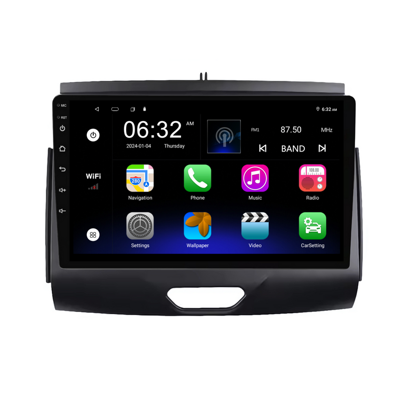 Load image into Gallery viewer, Ford Ranger / Everest BLACK (2015-2020) Plug &amp; Play Head Unit Upgrade Kit: Car Radio with Wireless &amp; Wired Apple CarPlay &amp; Android Auto
