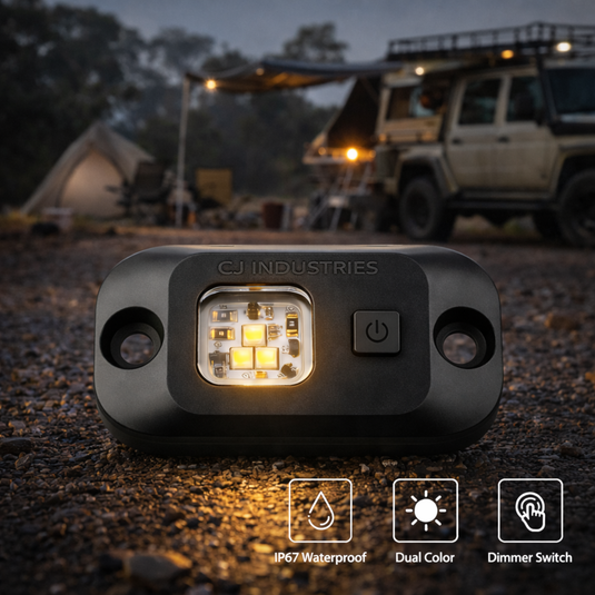 CJ INDUSTRIES Dual Colour LED Rock Lights with Switch - Plug & Play Kit