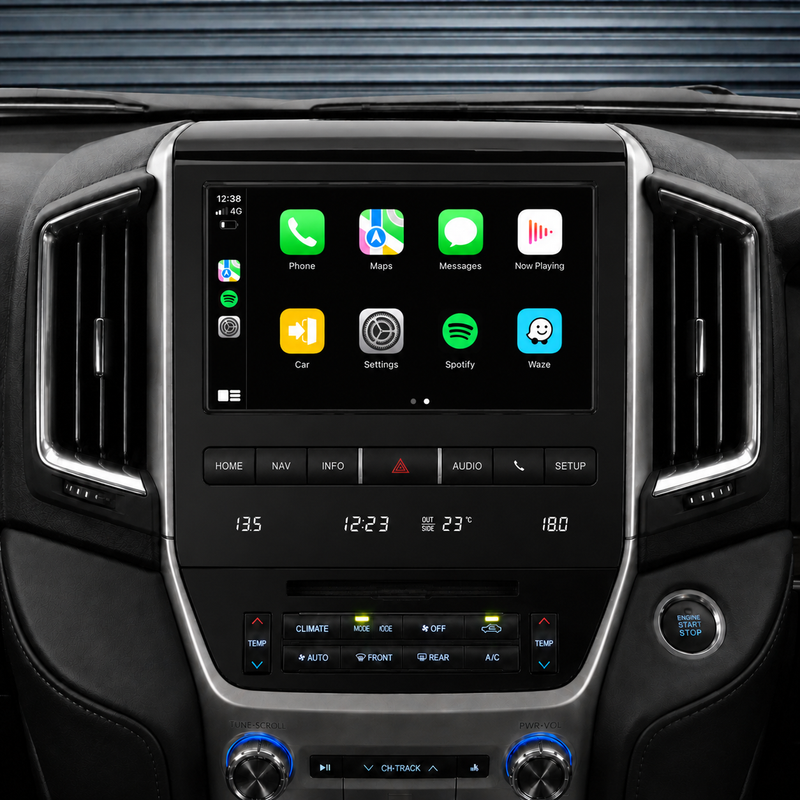 Load image into Gallery viewer, Toyota Landcruiser 200 Series VX &amp; Sahara (2016-2021) Plug &amp; Play Head Unit Upgrade Kit: Car Radio with Wireless &amp; Wired Apple CarPlay &amp; Android Auto
