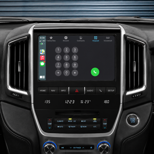 Toyota Landcruiser 200 Series VX & Sahara (2016-2021) Plug & Play Head Unit Upgrade Kit: Car Radio with Wireless & Wired Apple CarPlay & Android Auto