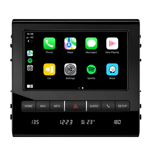 Toyota Landcruiser 200 Series VX & Sahara (2016-2021) Plug & Play Head Unit Upgrade Kit: Car Radio with Wireless & Wired Apple CarPlay & Android Auto