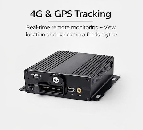 CJ INDUSTRIES 4-Channel (1080P HD) Truck Fleet Camera Monitoring System with DVR/GPS/4G and Storage