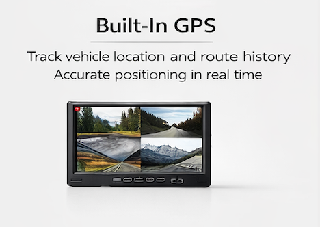 CJ INDUSTRIES 4-Channel (1080P HD) Truck Fleet Camera Monitoring System with DVR/GPS/4G and Storage