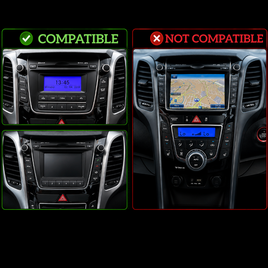 Hyundai i30 (2012-2016) Plug & Play Head Unit Upgrade Kit: Car Radio with Wireless & Wired Apple CarPlay & Android Auto