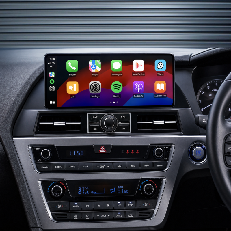 Load image into Gallery viewer, Hyundai Sonata 9 LF 12.3" HD Large Screen (2014-2018) Plug &amp; Play Head Unit Upgrade Kit: Car Radio with Wireless &amp; Wired Apple CarPlay &amp; Android Auto
