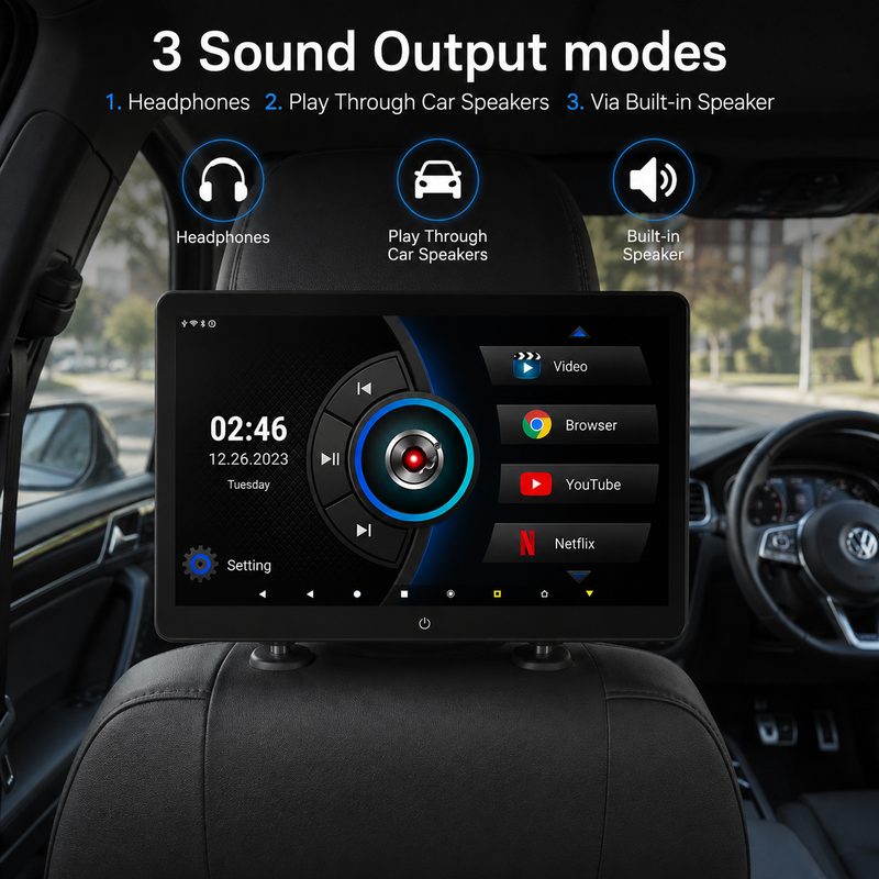 Load image into Gallery viewer, CJ INDUSTRIES 11.6" / 14" Inch HD Touchscreen Smart TV Standalone Car Headrest Entertainment System Monitor
