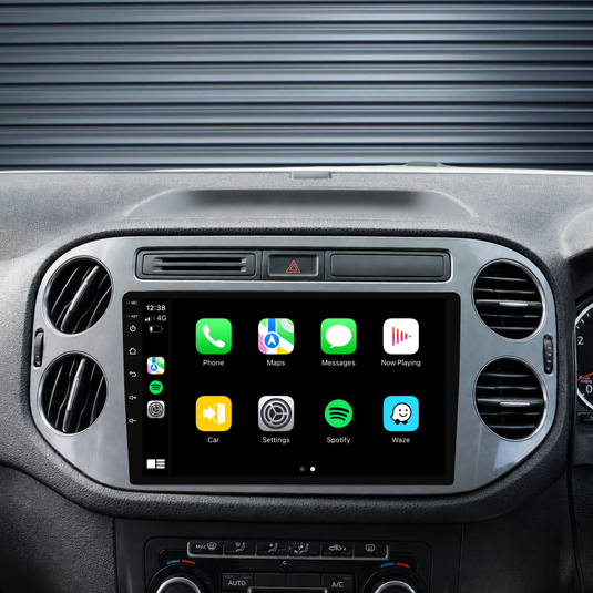 Volkswagen Tiguan SILVER (2010-2016) Plug & Play Head Unit Upgrade Kit: Car Radio with Wireless & Wired Apple CarPlay & Android Auto