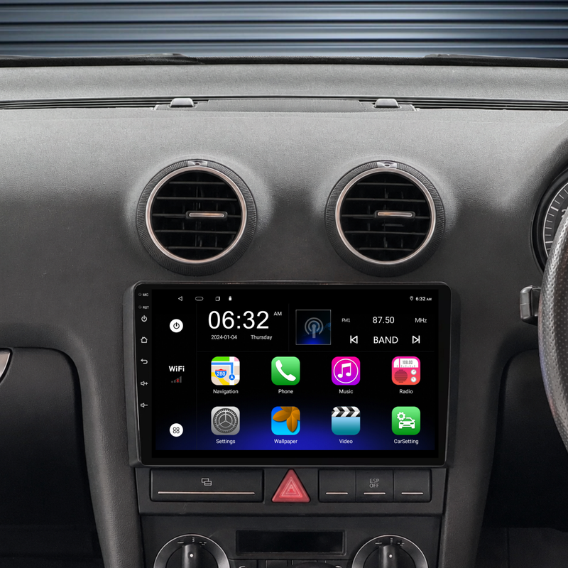 Load image into Gallery viewer, Audi A3 (2008-2012) Plug &amp; Play Head Unit Upgrade Kit: Car Radio with Wireless &amp; Wired Apple CarPlay &amp; Android Auto
