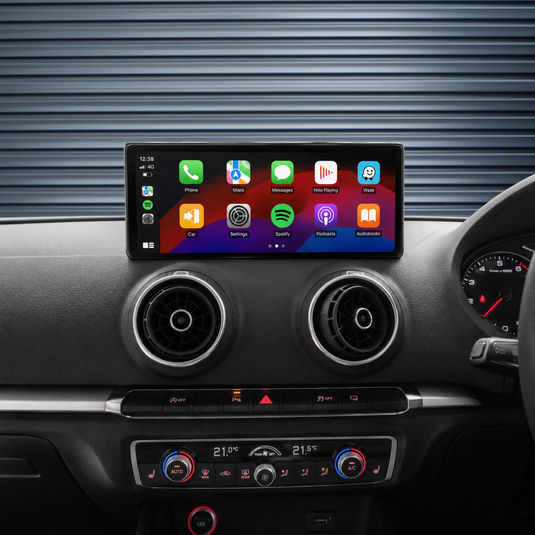 Audi A3 (2013-2019) Plug & Play Head Unit Upgrade Kit: Car Radio with Wireless & Wired Apple CarPlay & Android Auto