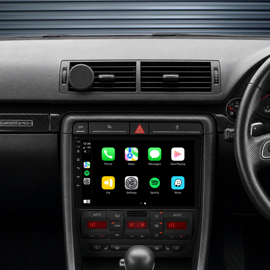 Audi A4 B6 B7 (2001-2008) Plug & Play Head Unit Upgrade Kit: Car Radio with Wireless & Wired Apple CarPlay & Android Auto