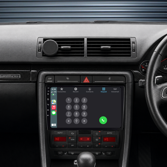 Audi A4 B6 B7 (2001-2008) Plug & Play Head Unit Upgrade Kit: Car Radio with Wireless & Wired Apple CarPlay & Android Auto