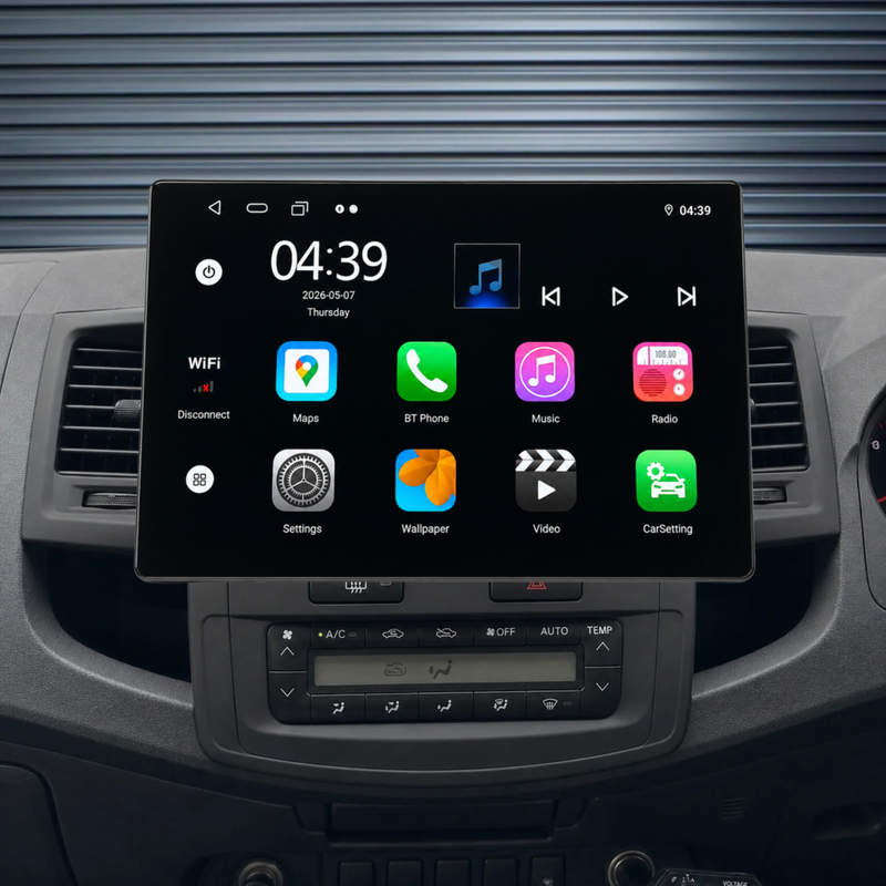 Load image into Gallery viewer, Toyota Hilux / N70 Auto AC 13.1" HD Ultra-Large (2005-2014) Plug &amp; Play Head Unit Upgrade Kit: Car Radio with Wireless &amp; Wired Apple CarPlay &amp; Android Auto
