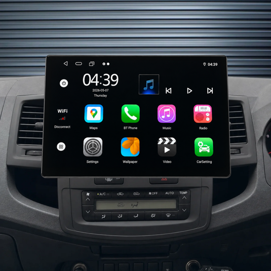 Toyota Hilux / N70 Auto AC 13.1" HD Ultra-Large (2005-2014) Plug & Play Head Unit Upgrade Kit: Car Radio with Wireless & Wired Apple CarPlay & Android Auto