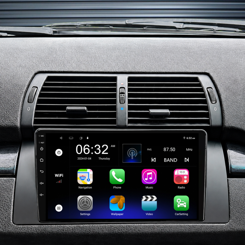 Load image into Gallery viewer, BMW X5 E53 E39 (1995-2006) Plug &amp; Play Apple CarPlay &amp; Android Auto Head Unit Upgrade Kit Wireless Touchscreen Replacement
