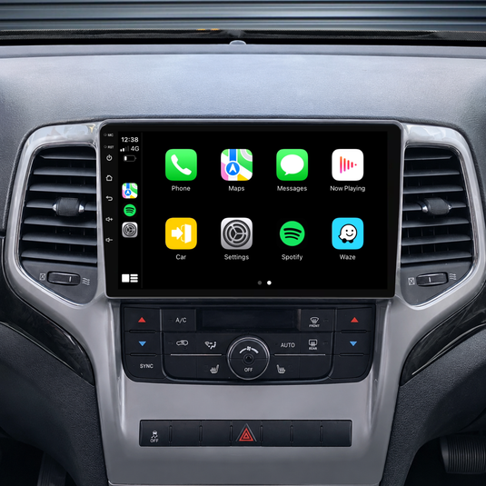 Jeep Grand Cherokee (2008-2013) Plug & Play Head Unit Upgrade Kit: Car Radio with Wireless & Wired Apple CarPlay & Android Auto