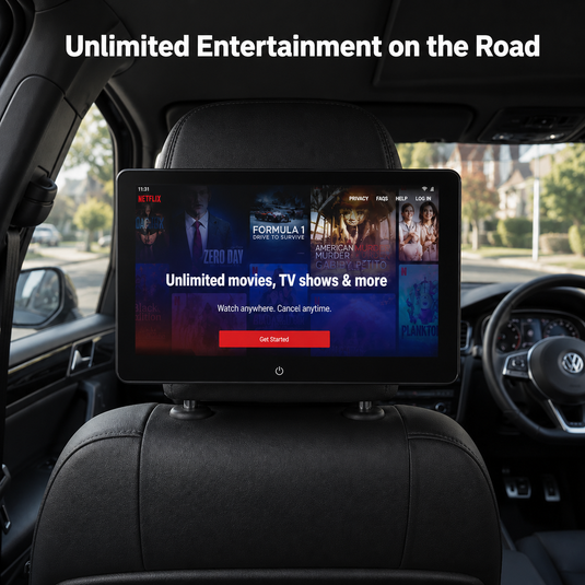 CJ INDUSTRIES 11.6" / 14" Inch HD Touchscreen Smart TV Standalone Car Headrest Entertainment System Monitor