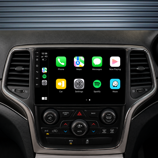 Jeep Grand Cherokee (2014-2022) Plug & Play Head Unit Upgrade Kit: Car Radio with Wireless & Wired Apple CarPlay & Android Auto